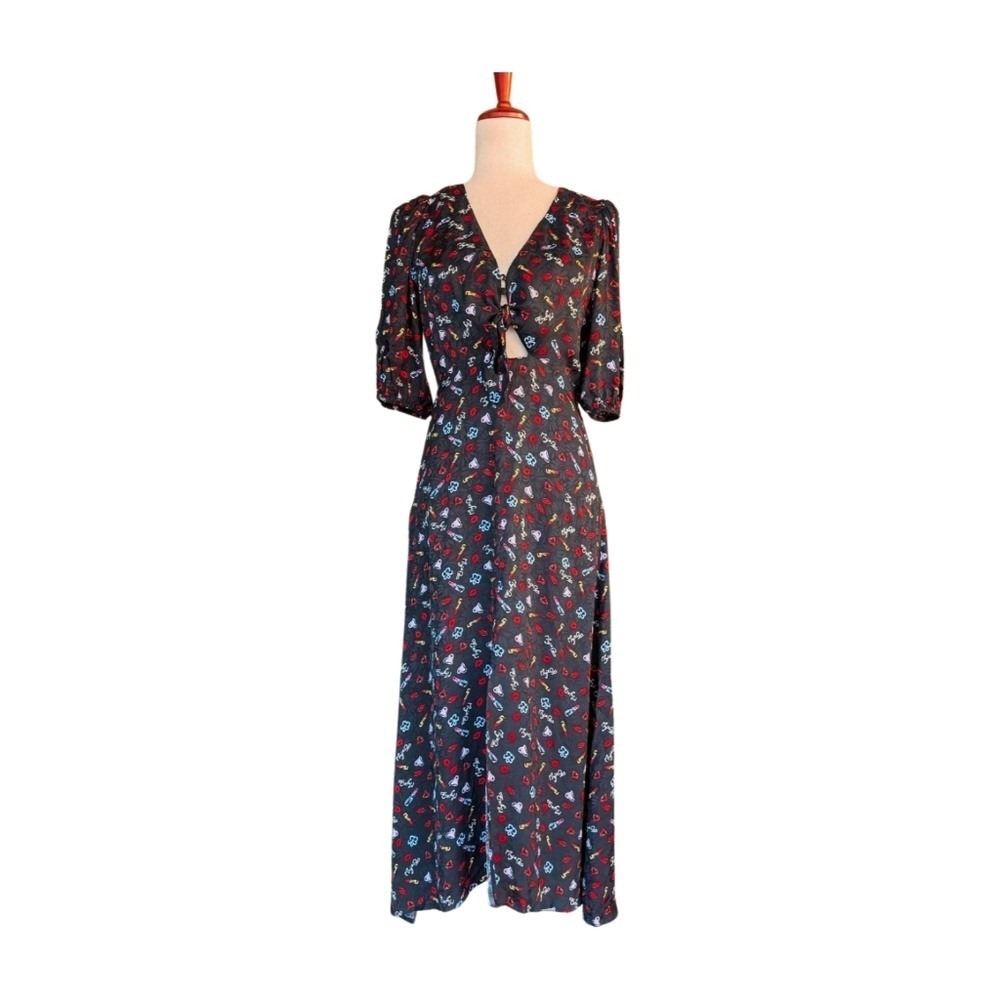 NWT Maje Rinobi Printed Midi French Dress Size FR38/US6
